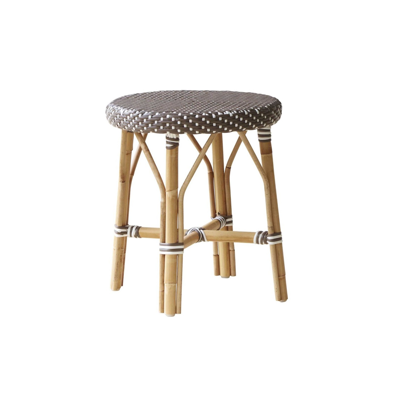 Tabouret en rotin naturel et résine tressée Simone