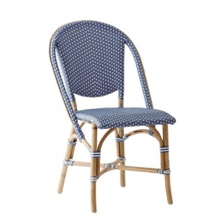 Chaise en rotin naturel et résine tressée empilable, Sofie