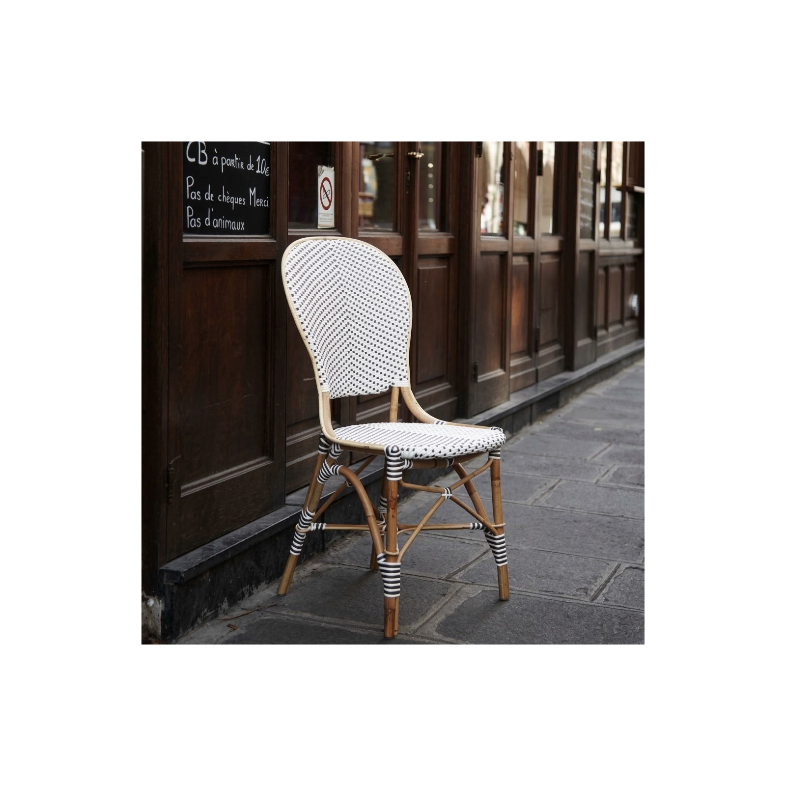 Chaise en rotin naturel et résine tressée Isabelle Chaise en rotin naturel et résine tressée Isabelle