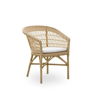 Fauteuil de jardin en résine tressée, Emma