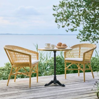 Fauteuil de jardin en résine tressée, Emma