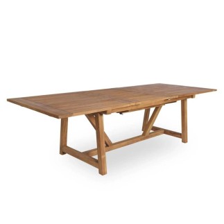 Table de jardin en teck avec rallonge 200-280 cm George