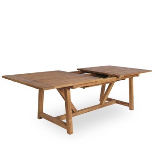 Table de jardin en teck avec rallonge 200-280 cm George