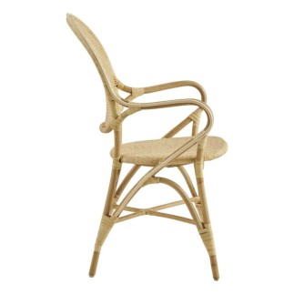 Fauteuil en rotin naturel type médaillon, Rossini