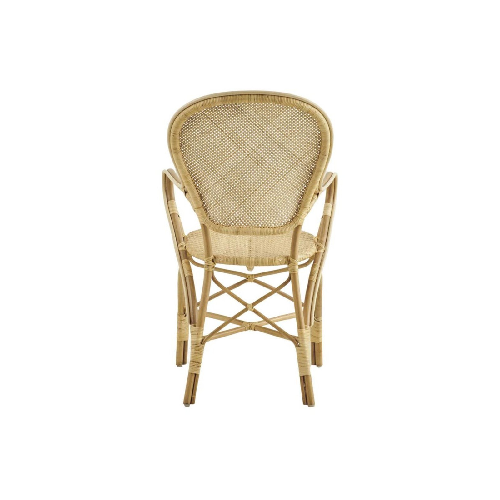 Fauteuil en rotin naturel type médaillon, Rossini