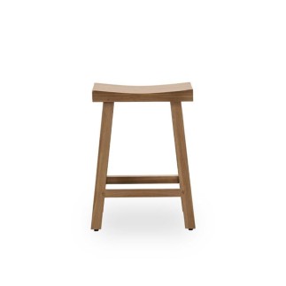 Tabouret haut 68 cm en teck massif ancien Charles