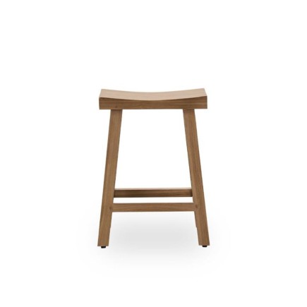 Tabouret haut 68 cm en teck massif ancien Charles