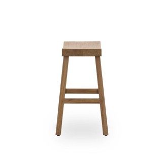 Tabouret haut 68 cm en teck massif ancien Charles