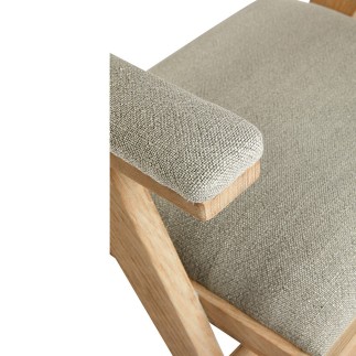 Fauteuil lin dossier cannage Colby