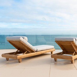 Bain de soleil design en teck, Sorrento