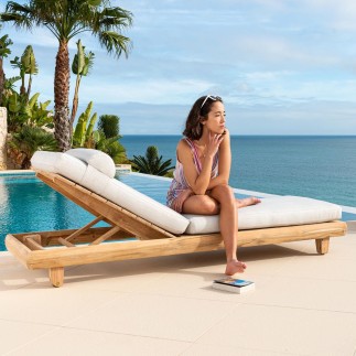 Bain de soleil design en teck, Sorrento