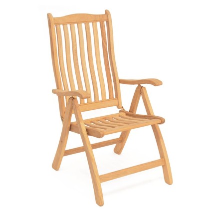 Fauteuil multiposition en bois de roble