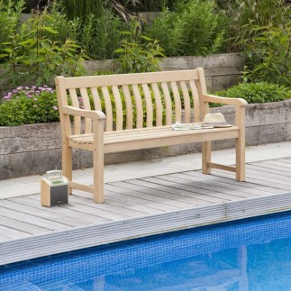 Banc de jardin en roble, 150 cm, George