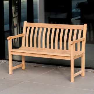 Banc en bois massif 122 cm, Alexander Rose