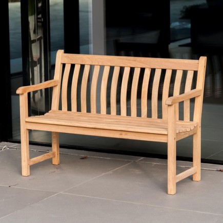 Banc en bois massif 122 cm, Alexander Rose