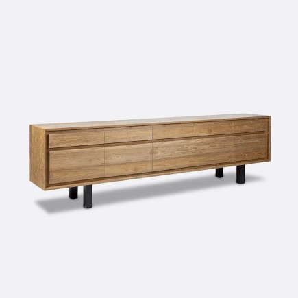 Buffet 5 portes en teck massif ancien Lox