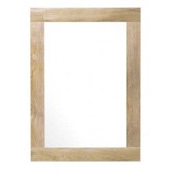 Miroir chêne massif à bords larges, de 40 à 200 cm, Line Art