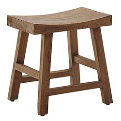 Tabouret en teck robuste