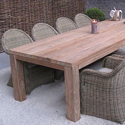 Table de jardin en bois 150cm + 2 bancs Guyane