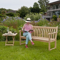 Banc en teck pour jardin et parc