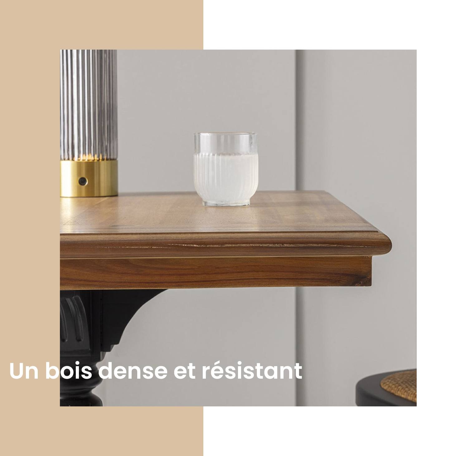 Bois d'acacia table bistrot Montmartre Signature